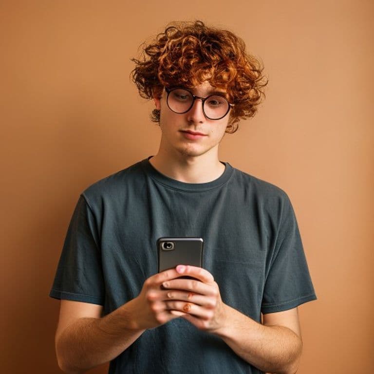 Foto dimostrativa di un tech creator con smartphone e stabilizzatore